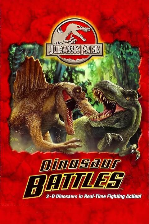 Jurassic Park Dinosaur Battles video game cover art tag