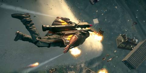 Just Cause 4 Wingsuit Gliding Through Tornado