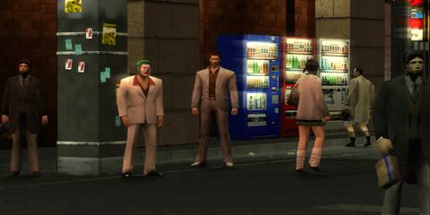 Kazuma Kiryu standing in the street in Yakuza