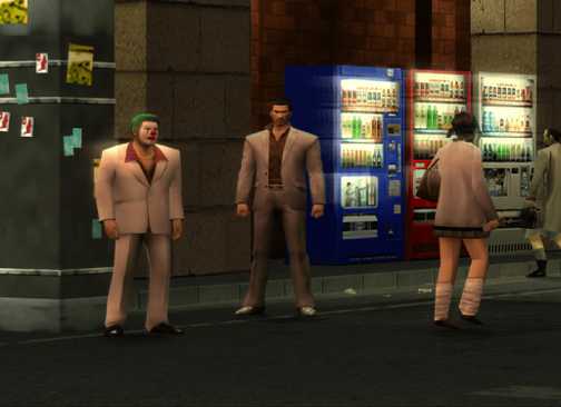 Kazuma Kiryu standing in the street in Yakuza