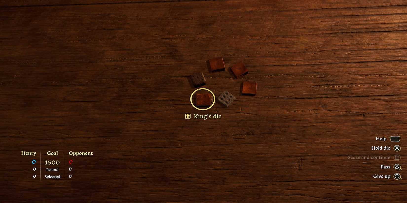 A King's Die Being Used In A Game