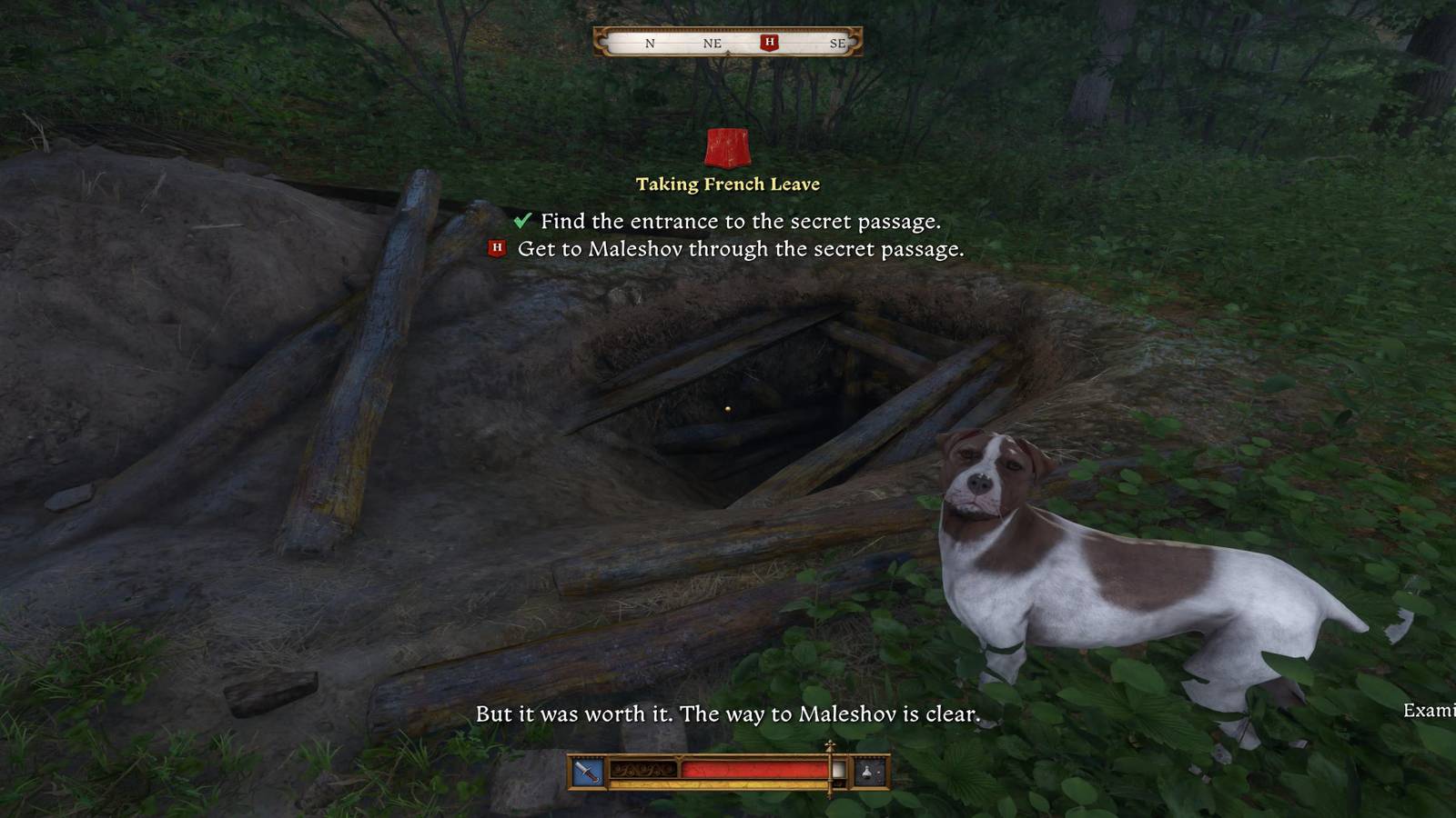 The Player & Mutt Standing By The Entrance To The Secret Passage 