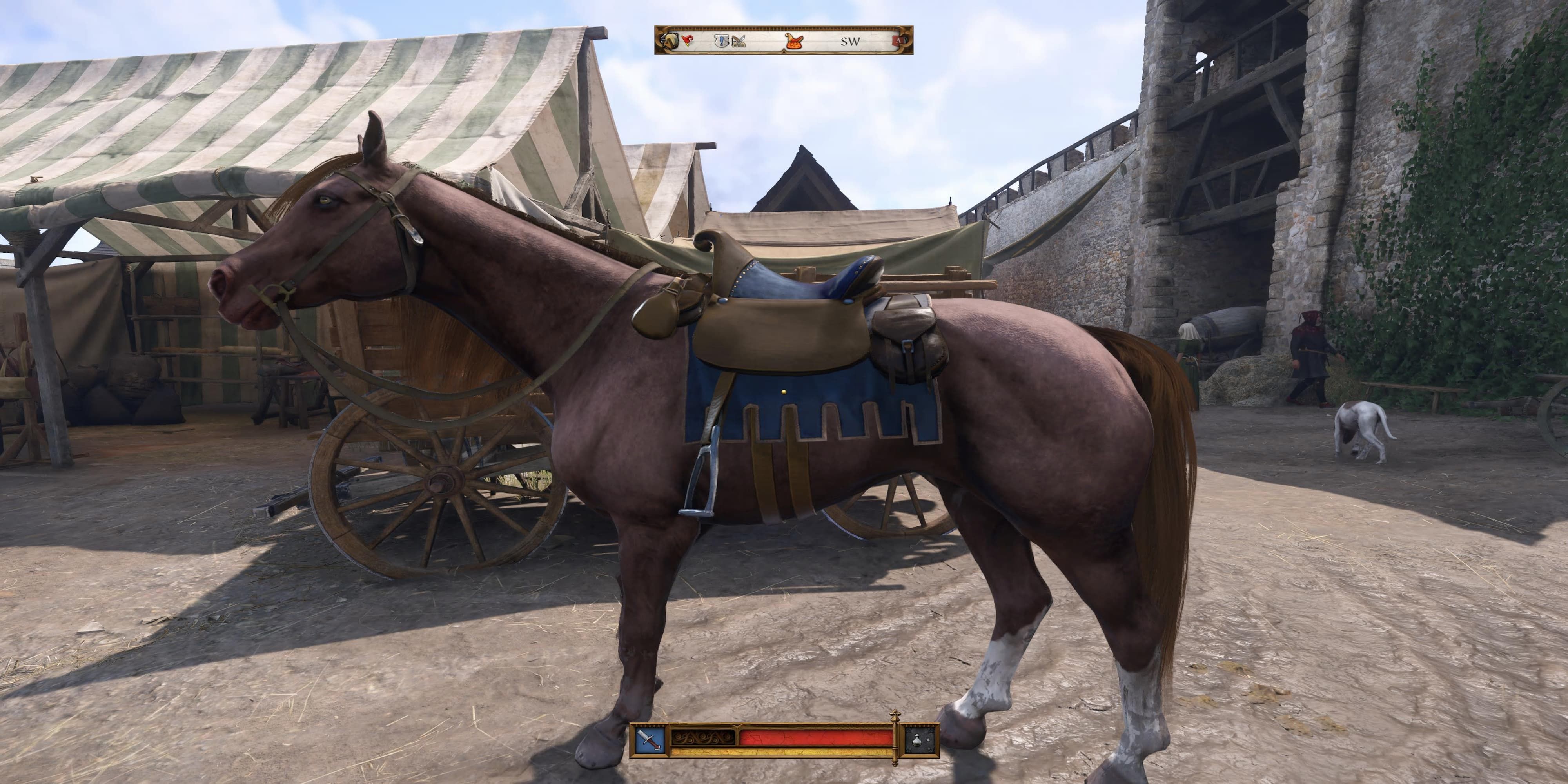 The Player's Horse Wearing The Dragon Saddle