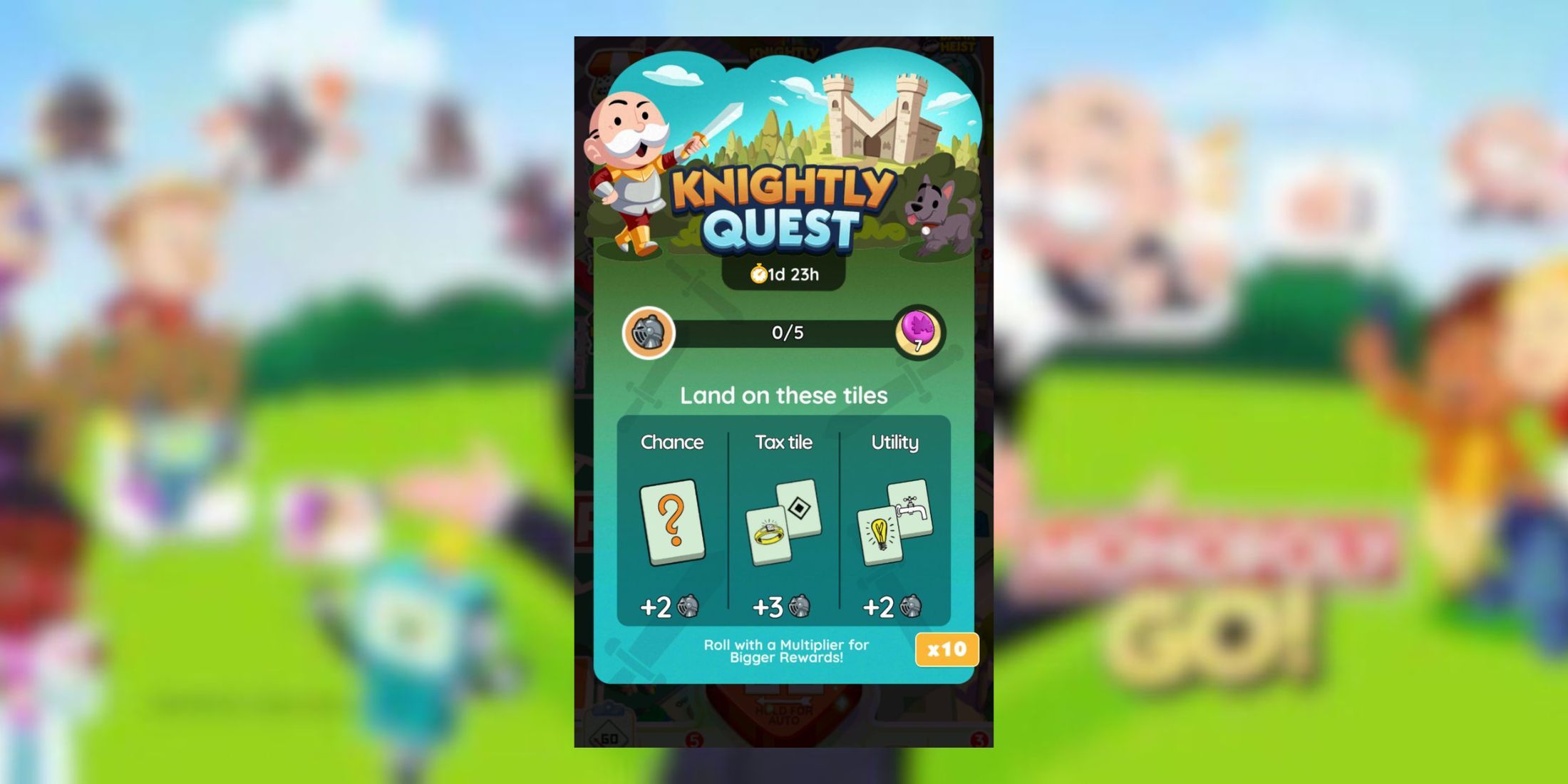 knightly quest monopoly go 