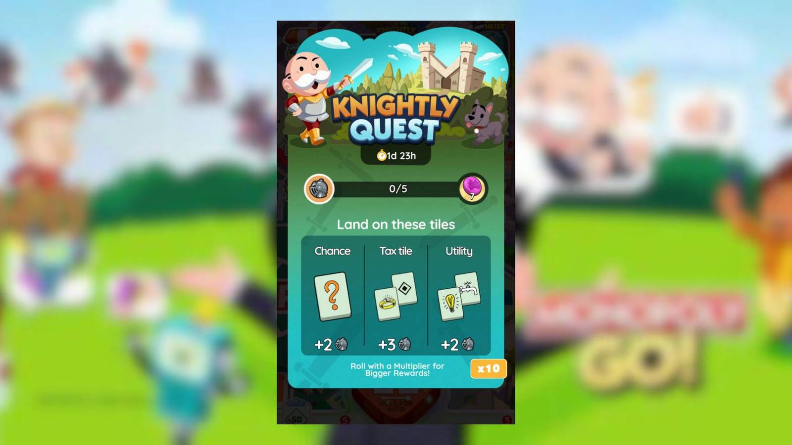 knightly quest monopoly go 