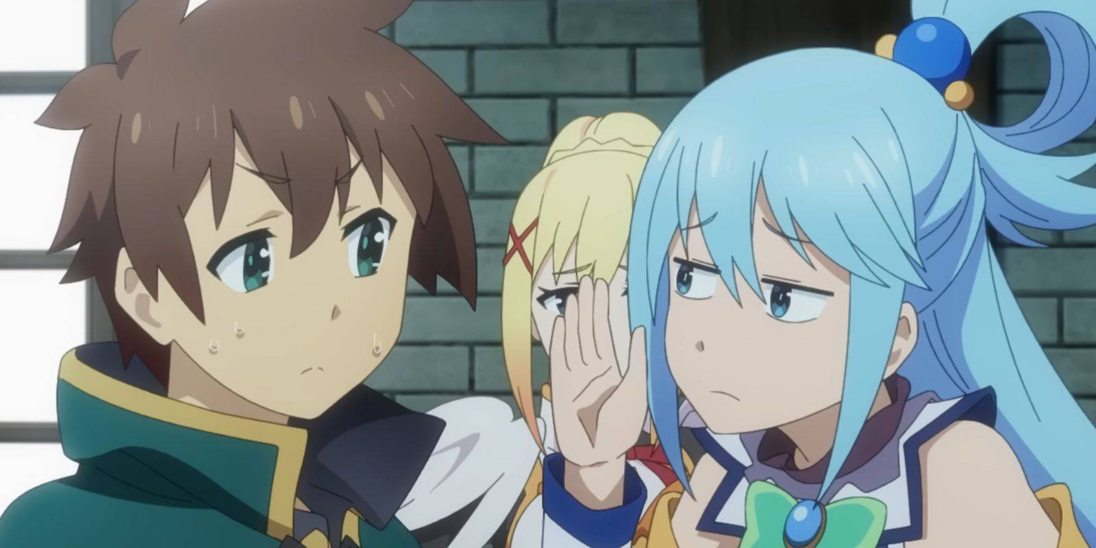 picture: the main characters in konosuba season 3 ova trailer.