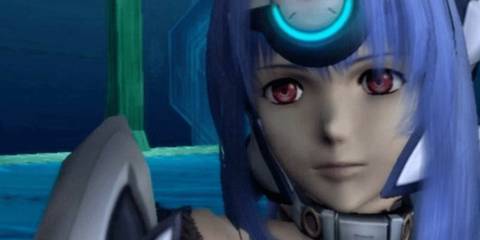 KOS-MOS close-up with red eyes in Xenosaga Episode 3