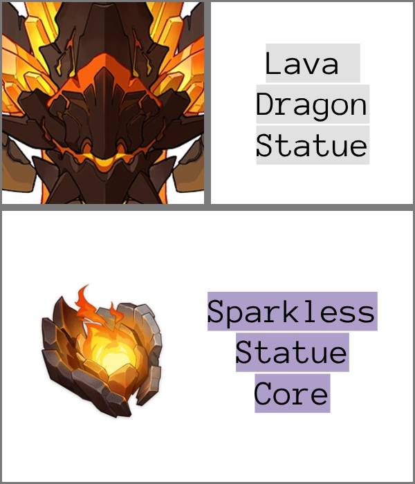 Lava Dragon Statue