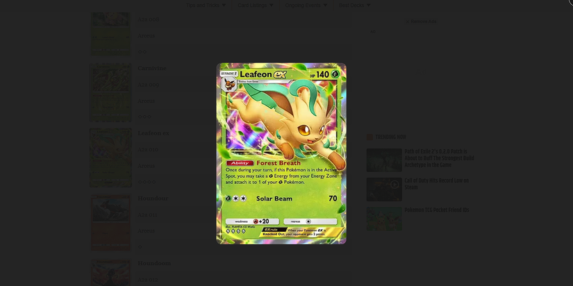 leafeon pokemon tcg pocket