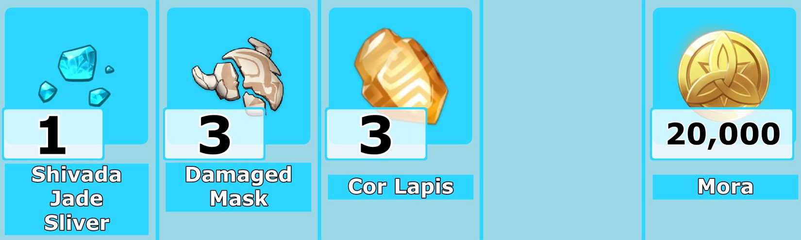 Level 20 Chongyun Ascension Materials - Genshin Impact