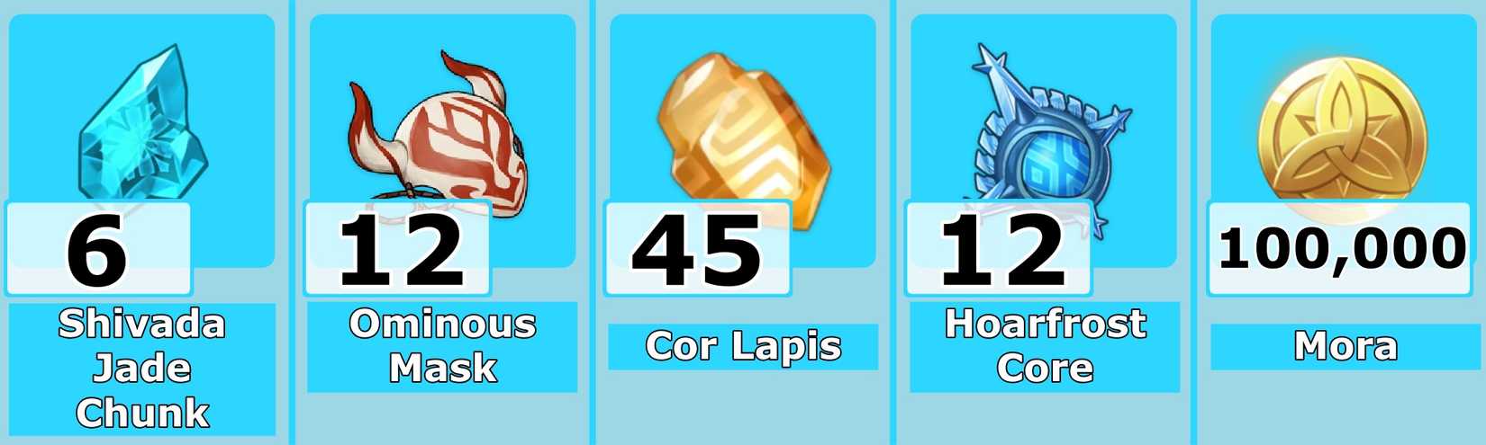 Level 70 Chongyun Ascension Materials - Genshin Impact