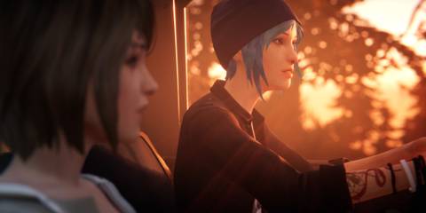 Chloe and Max inside a car in Life Is Strange