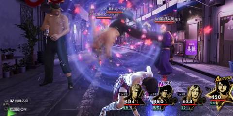 Like A Dragon Infinite Wealth combat at night