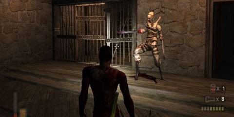 Looking at a monster in The Suffering