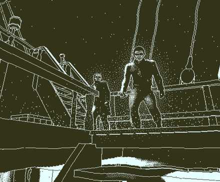 Looking at two people standing on a boat in Return Of The Obra Din