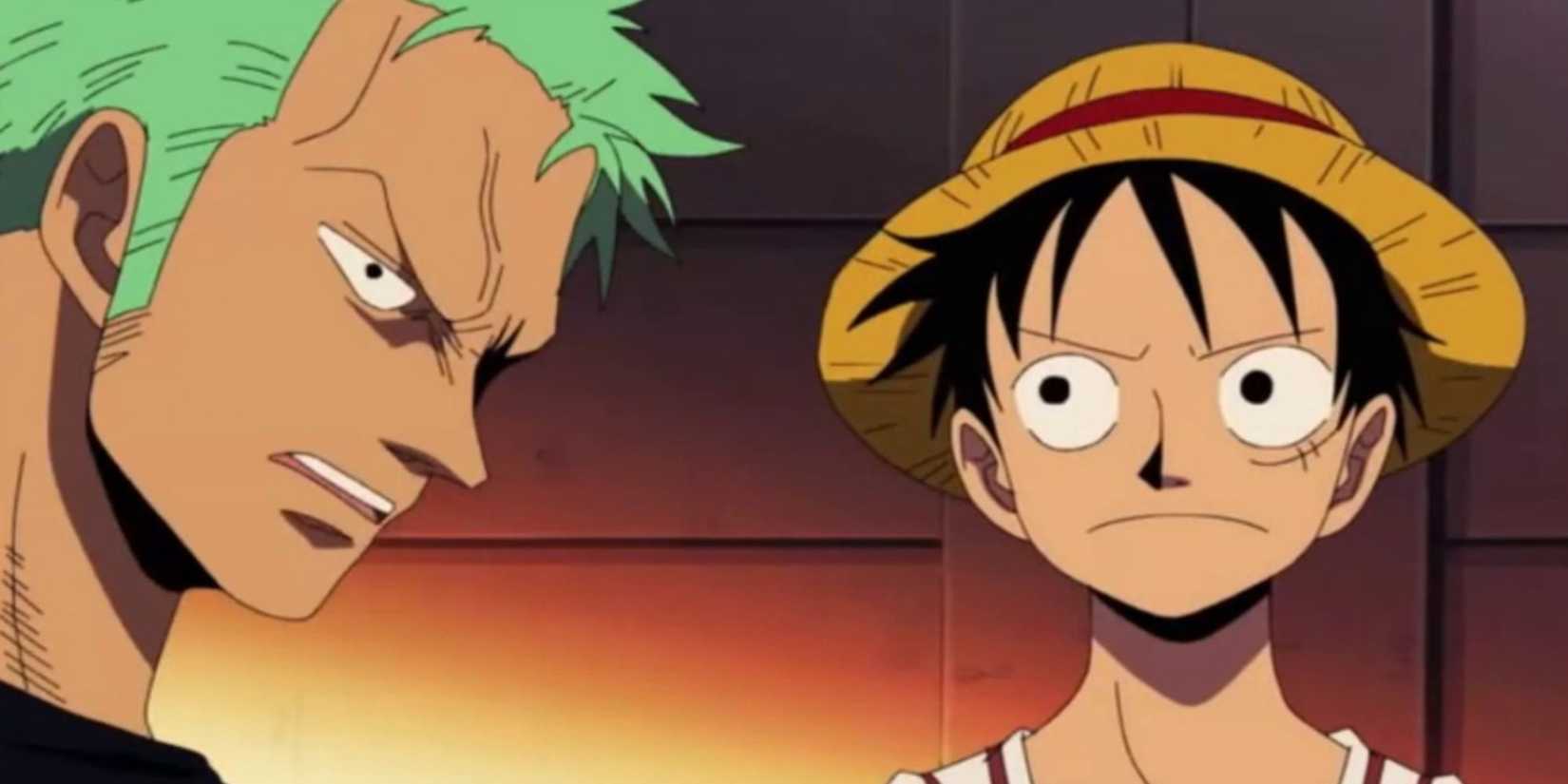 Luffy and Zoro talking about Usopp.