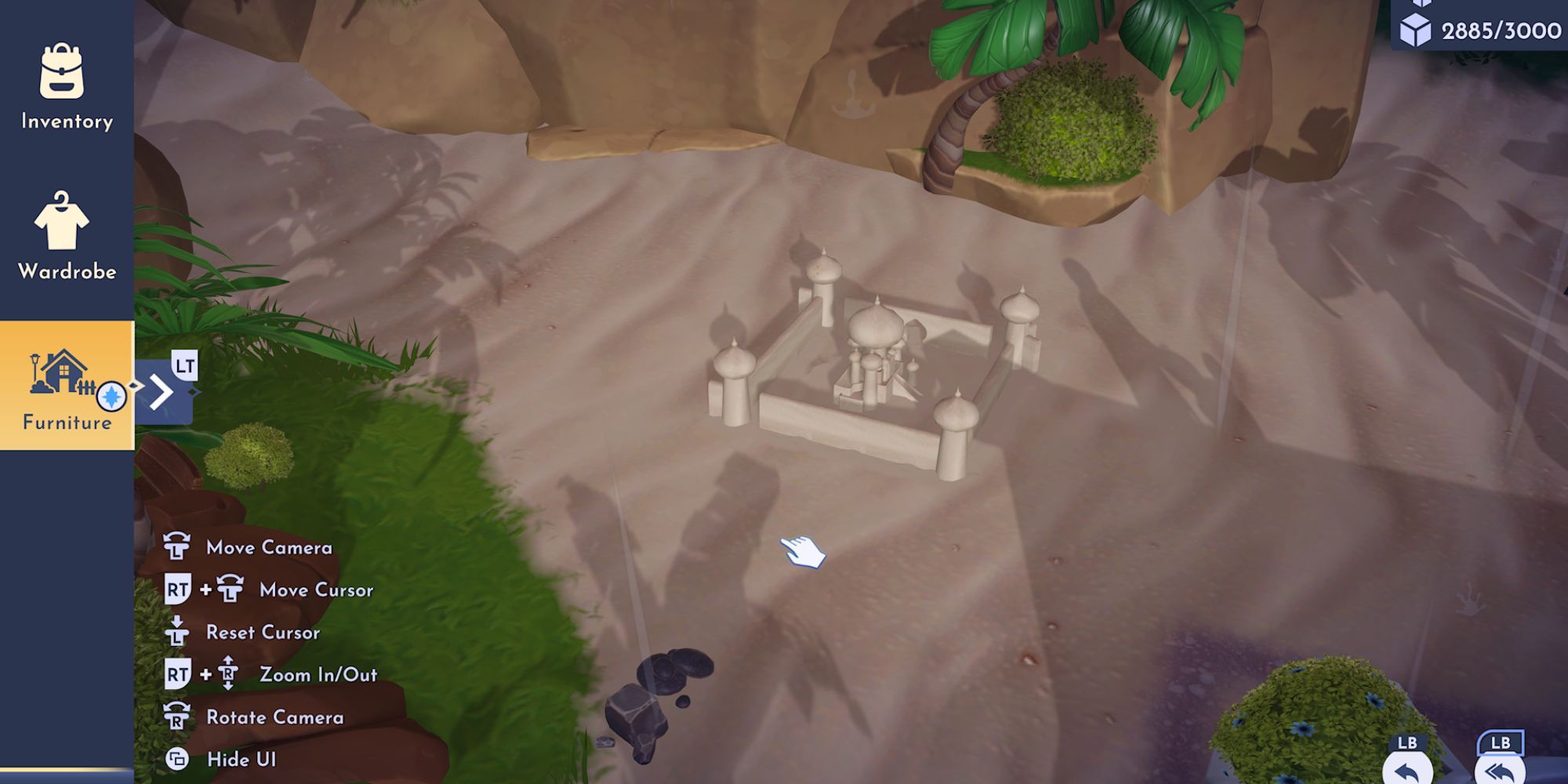 Making a Sandcastle in Disney Dreamlight Valley's A Sandy Competition quest