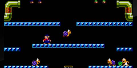 mario bros 1983 jumping around the level
