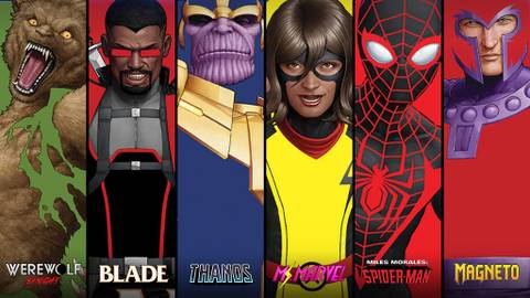 Werewolf by Night, Blade, Thanos, Ms Marvel, Magneto