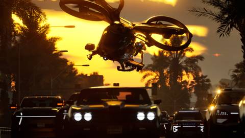 ME_Helicopter Robot at Sunset