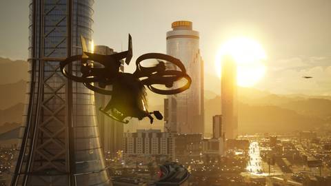 ME_Redrock City Sunset Helicopter