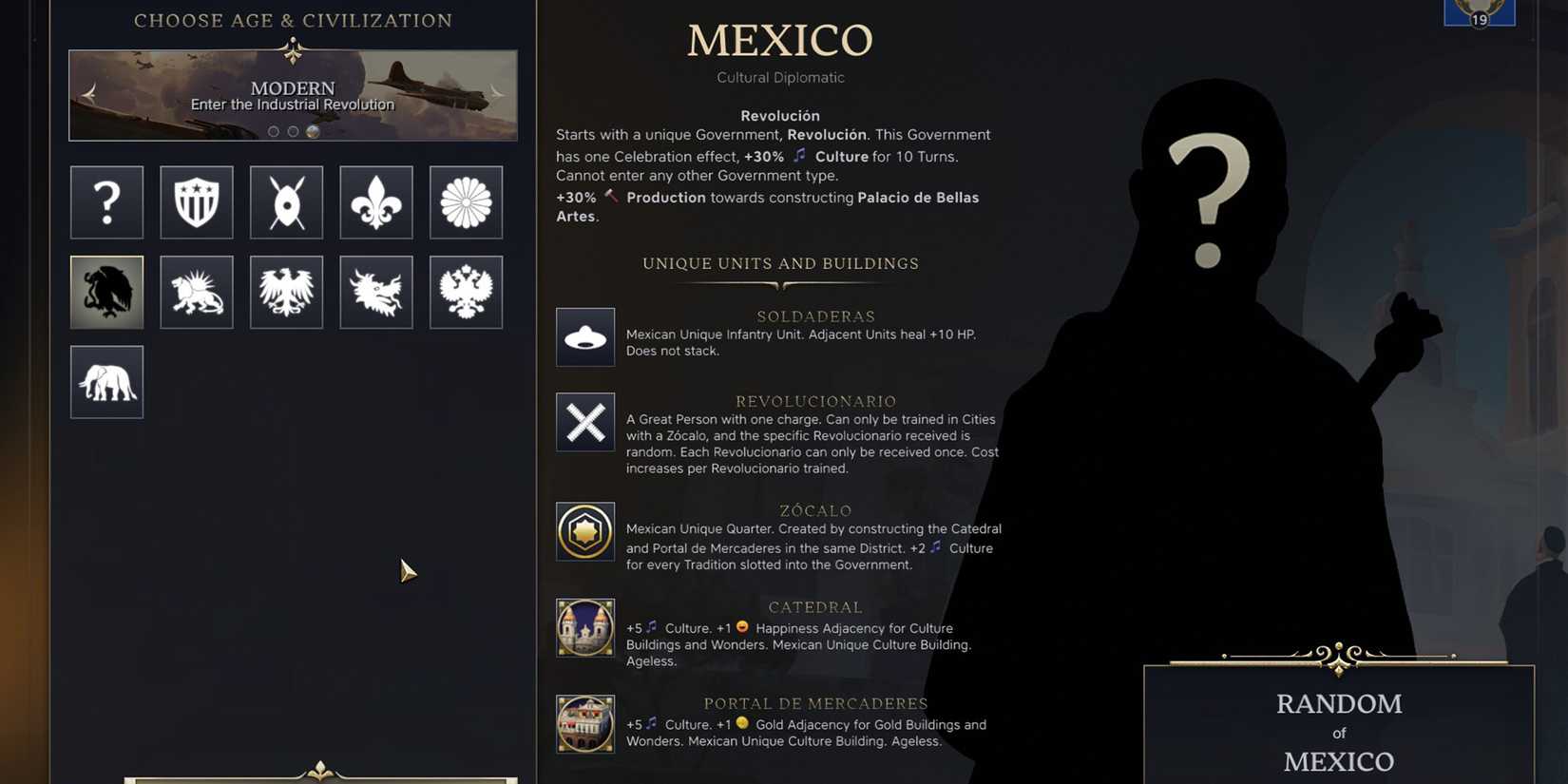 Mexico Civilization in Civ 7