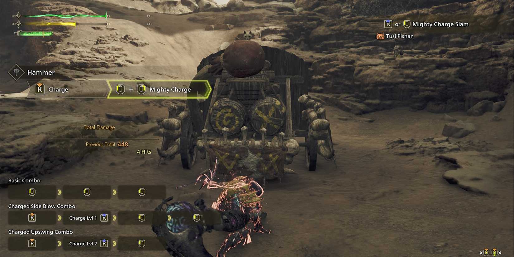 Might Charge Slam With Hammer - Monster Hunter Wilds