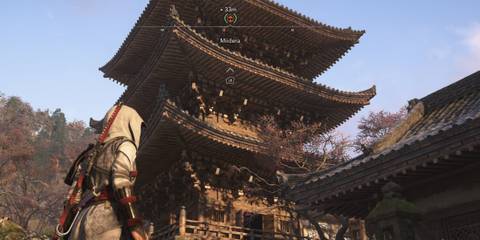 Miidera Temple in Assassin's Creed Shadows