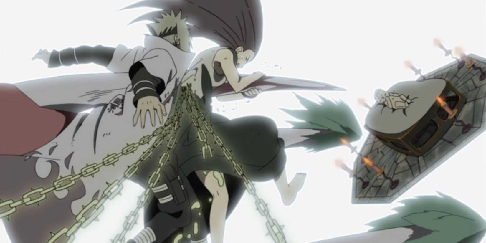 Minato and Kushina sacrifice themselves for Naruto.