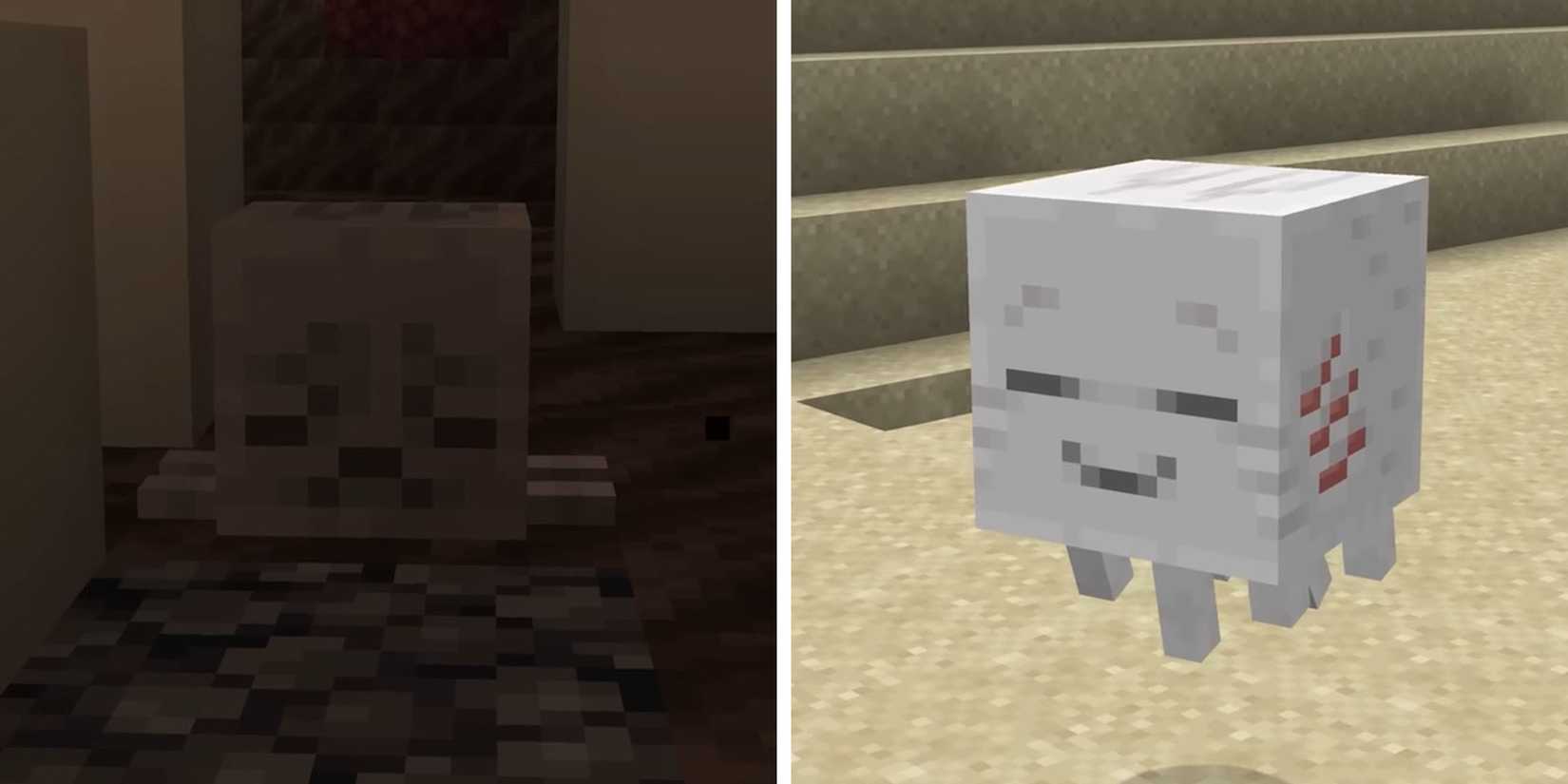 Minecraft Ghastling Comparison