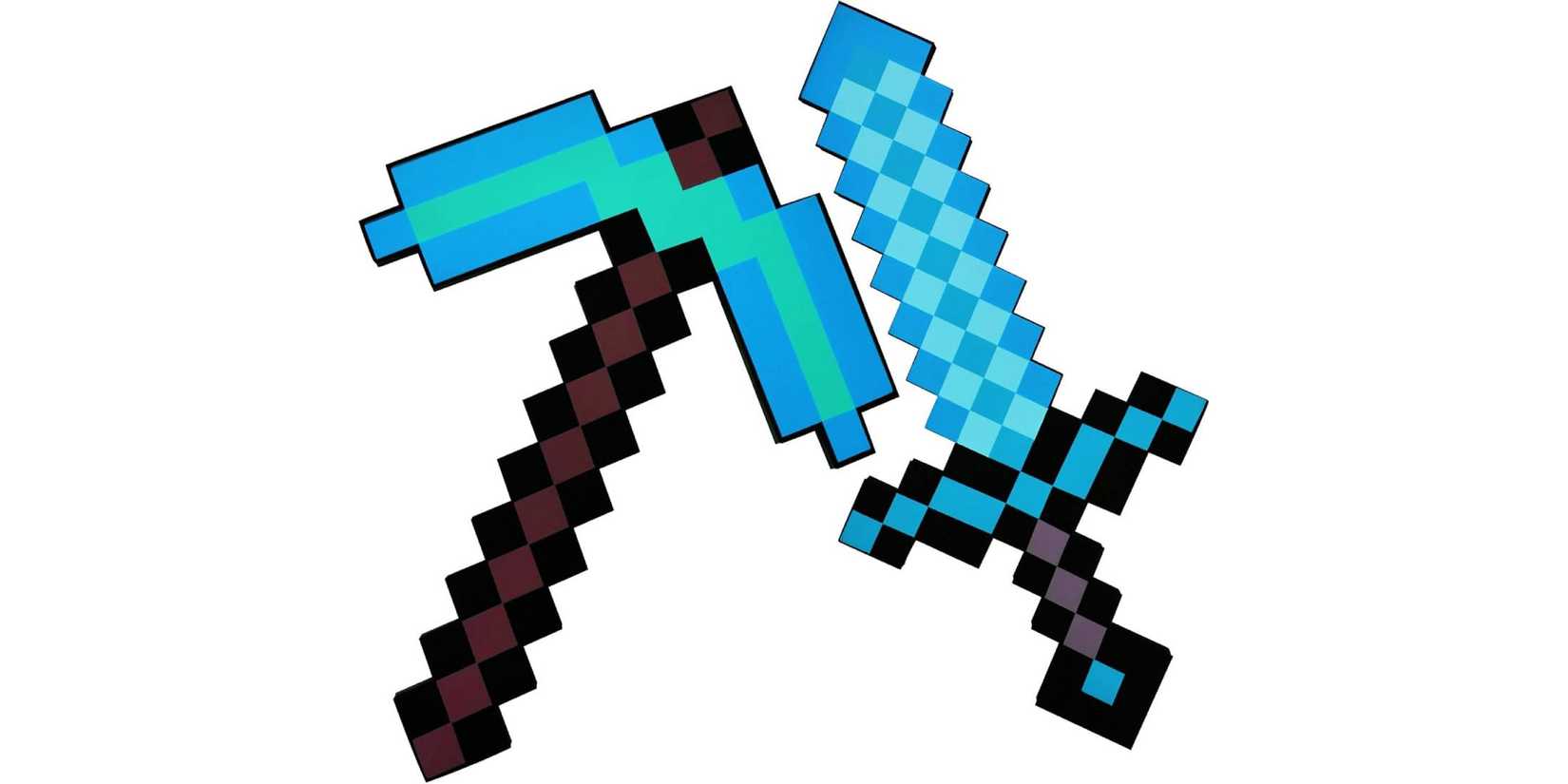Minecraft Pickaxe and Sword