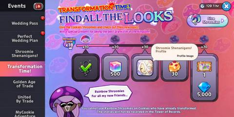all missions and rewards of transformation time event in cookie run kingdom 