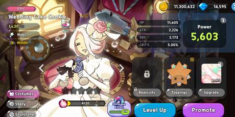 wedding cake cookie transformation in cookie run kingdom's shroomie shenanigans event