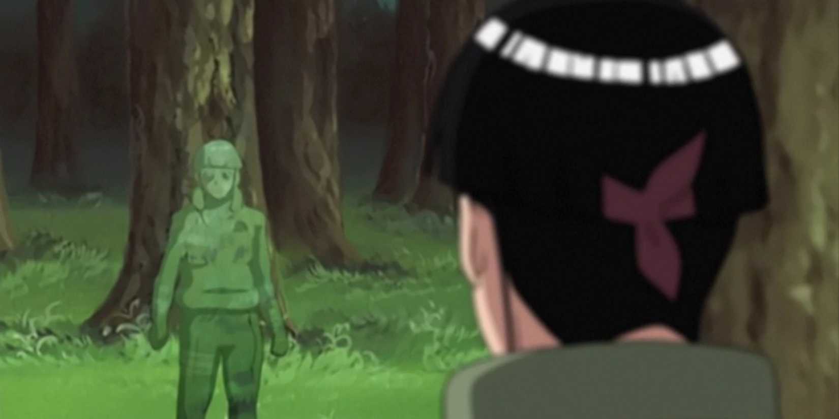 Rock Lee meeting his clone in Naruto