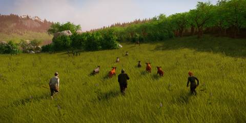 10 Best Survival Games of the 2020s So far Characters hunting across a field