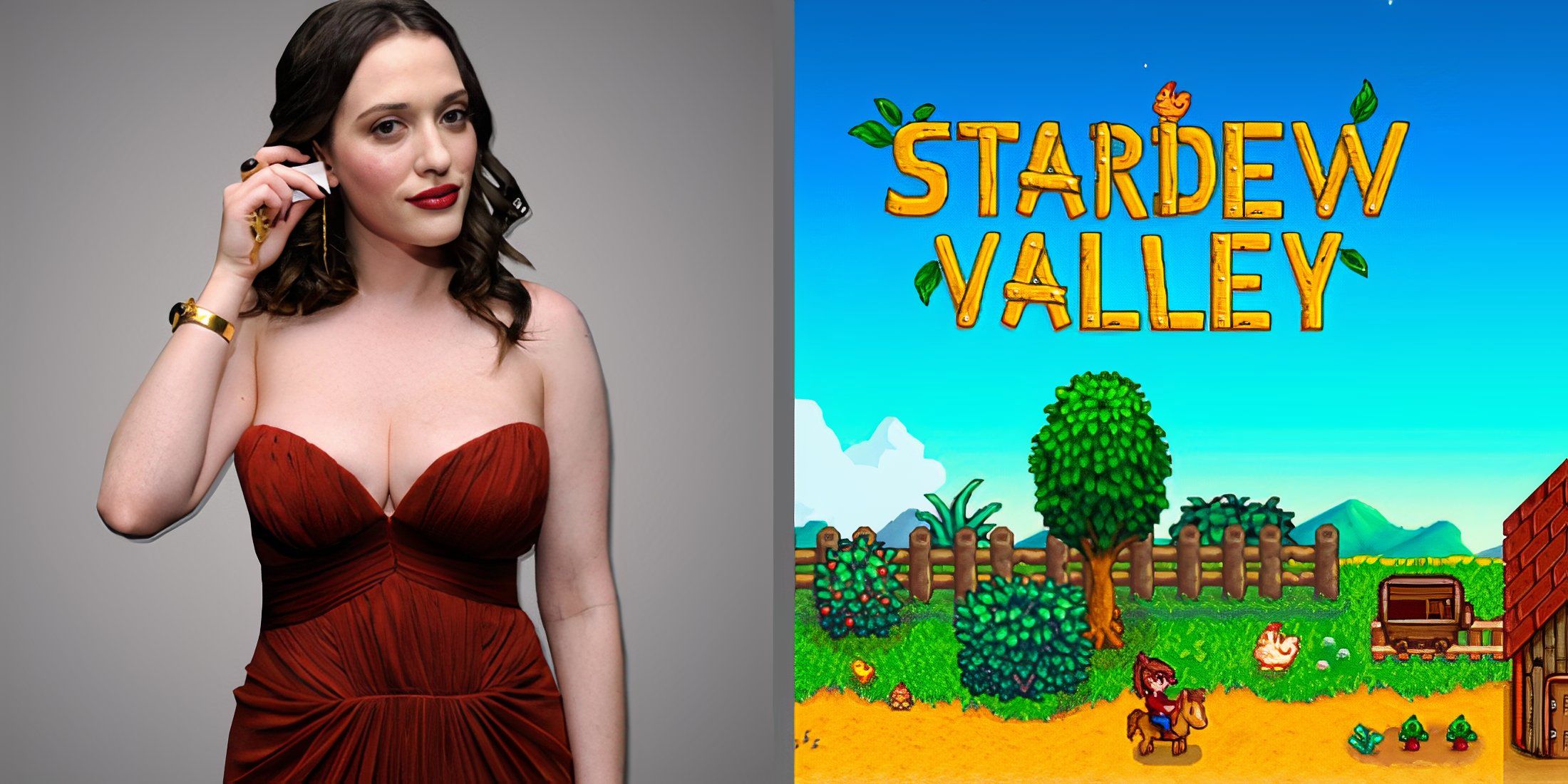 Kat Dennings catches Stardew Valley Legend