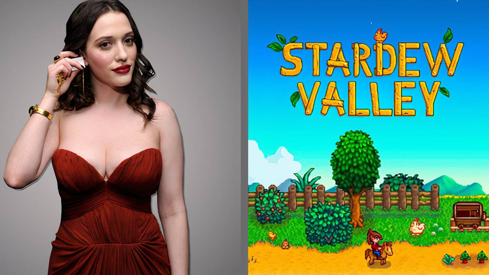Kat Dennings catches Stardew Valley Legend