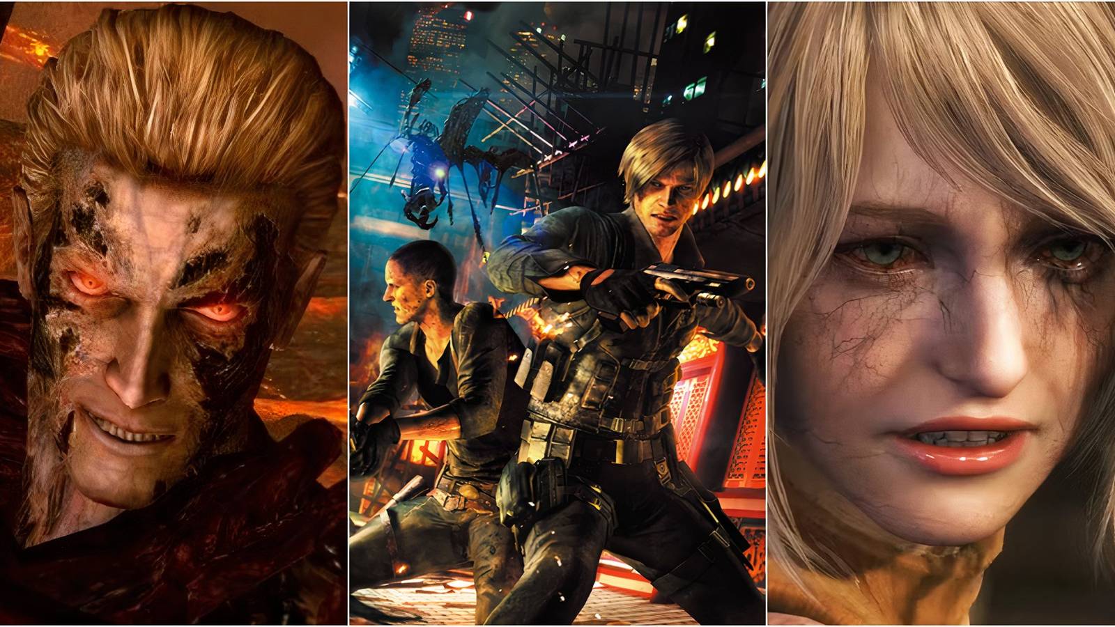 Wesker, Jake, Leon, Ashley