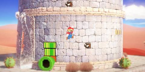 Super Mario Odyssey 2D gameplay