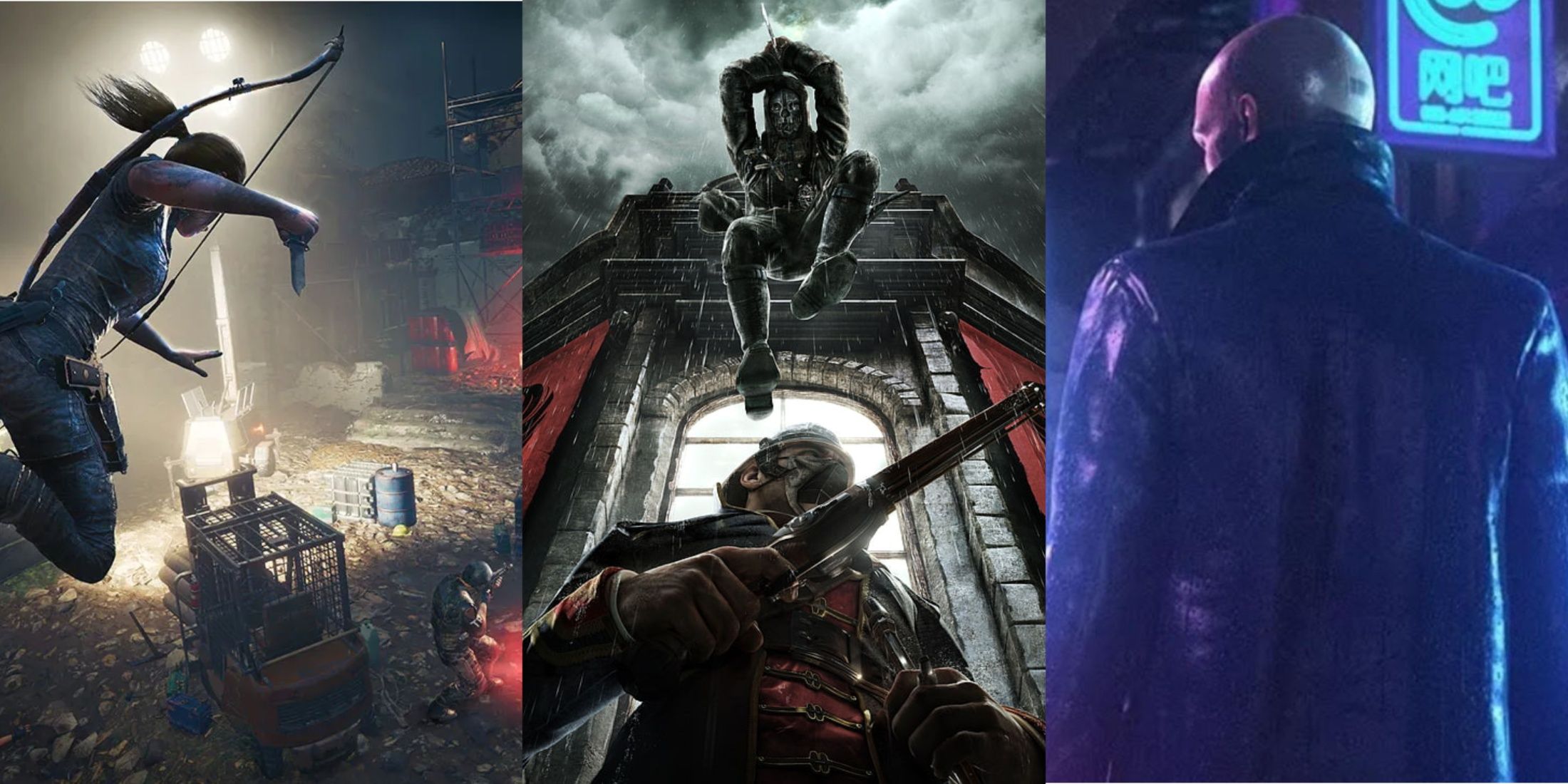 Shadow of the Tomb Raider, Dishonored, Hitman 3