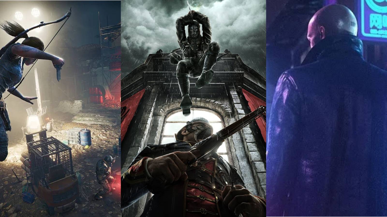 Shadow of the Tomb Raider, Dishonored, Hitman 3