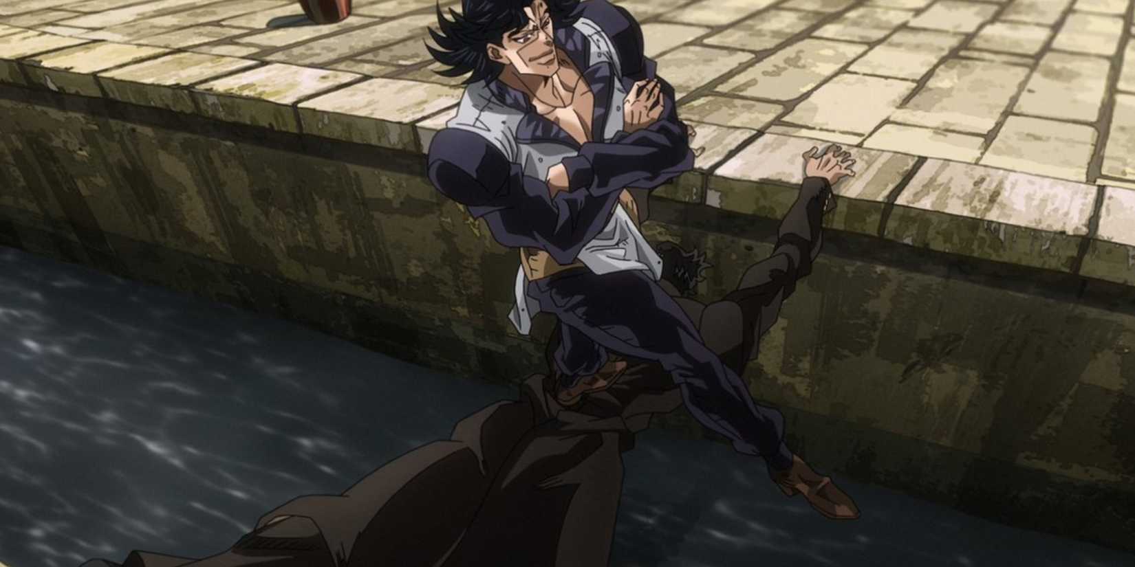 Steely Dan using Jotaro Kujo as a bridge in JoJo's Bizarre Adventure Stardust Crusaders