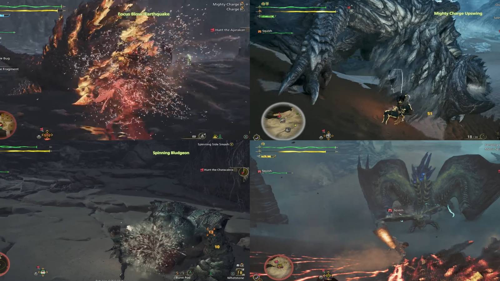 Monster Hunter Wilds best hammers mixed gameplay collage
