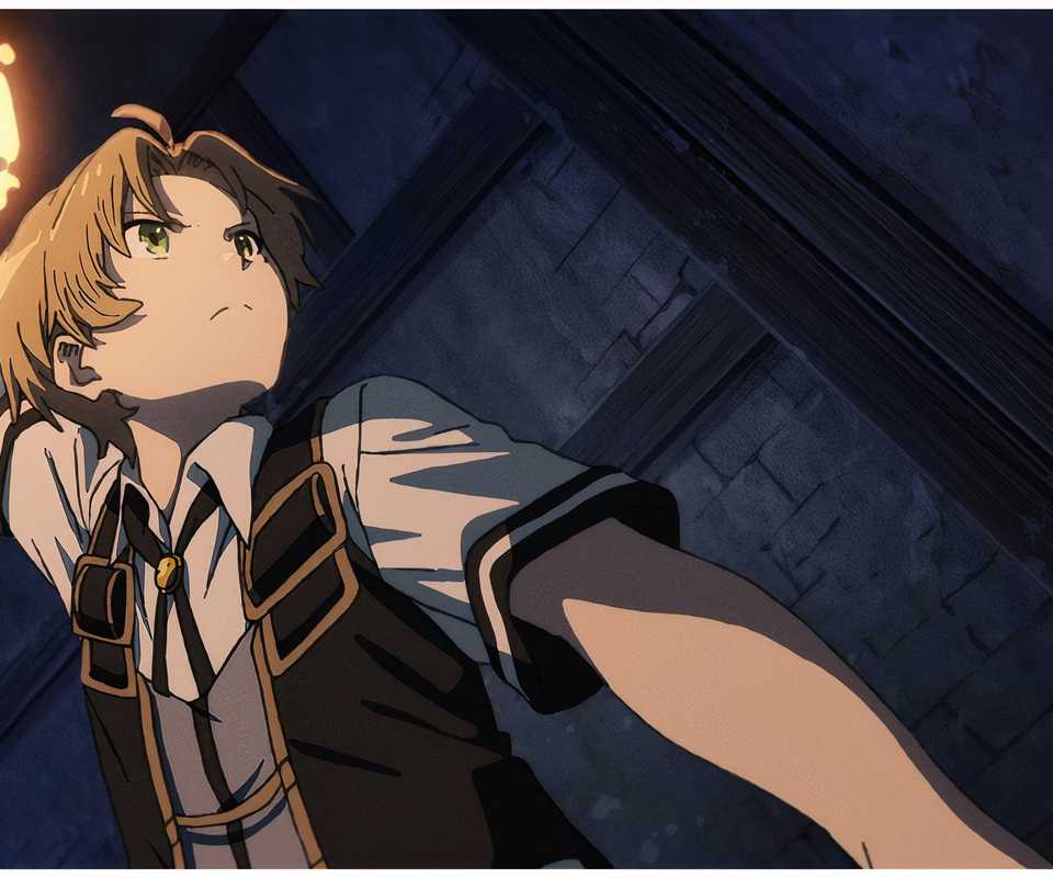 Mushoku Tensei: Jobless Reincarnation Rudeus Greyrat using magic to fight goons