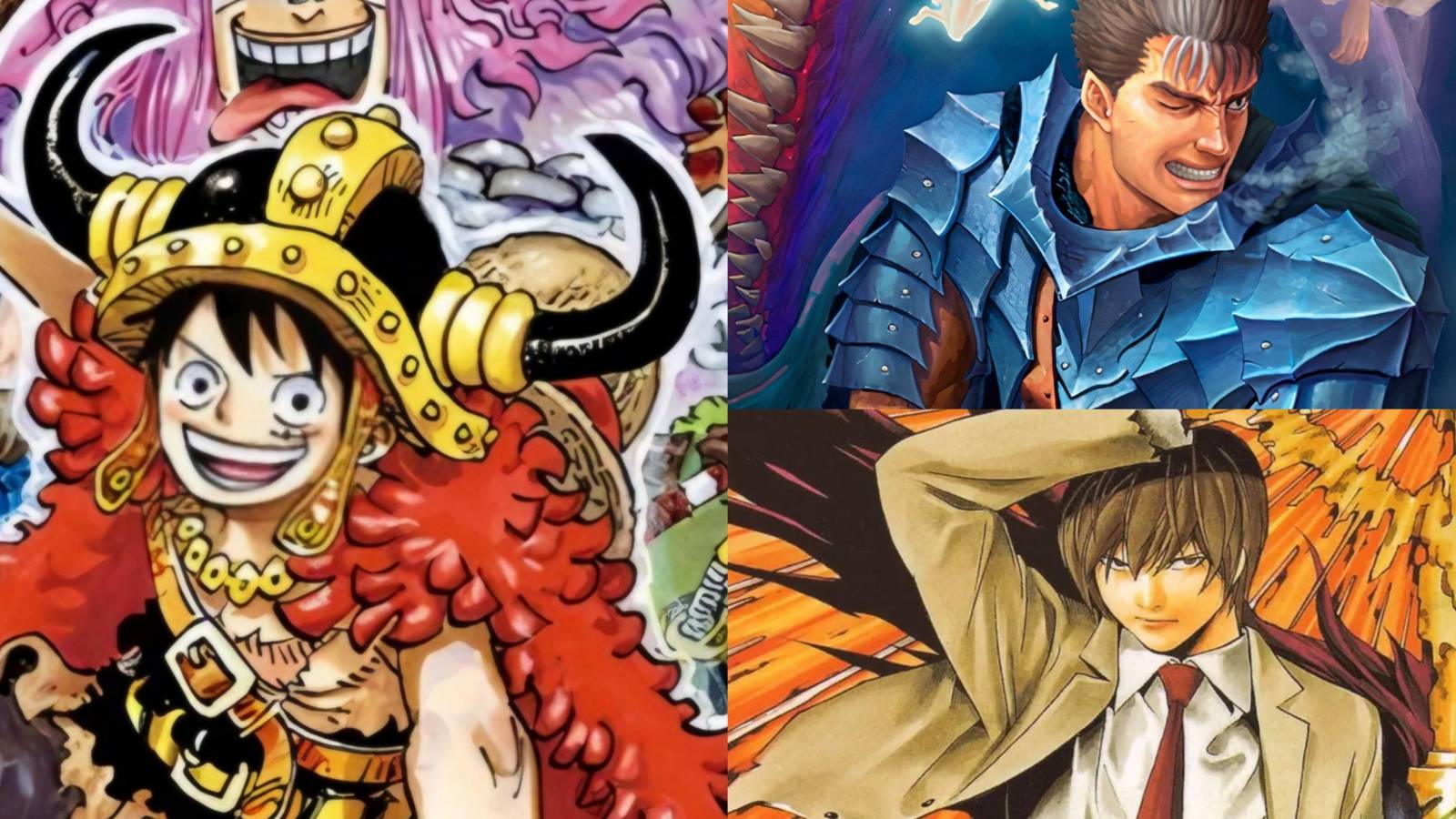 One Piece, Berserk, and Death Note Feature Image