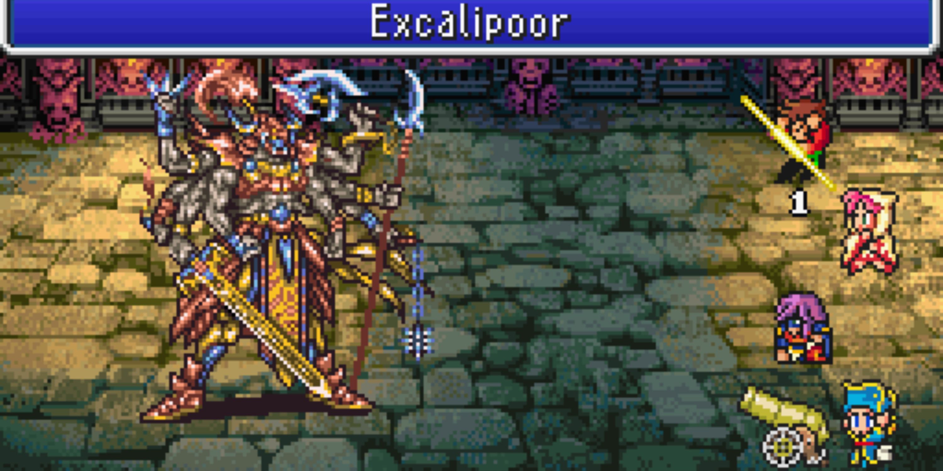 Gilgamesh using Excalipoor in Final Fantasy 5