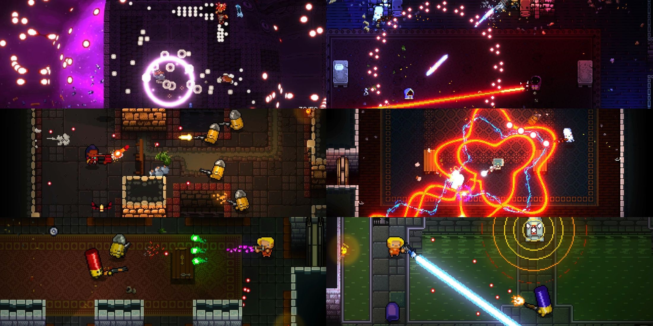 Enter The Gungeon best guns mixed gameplay collage