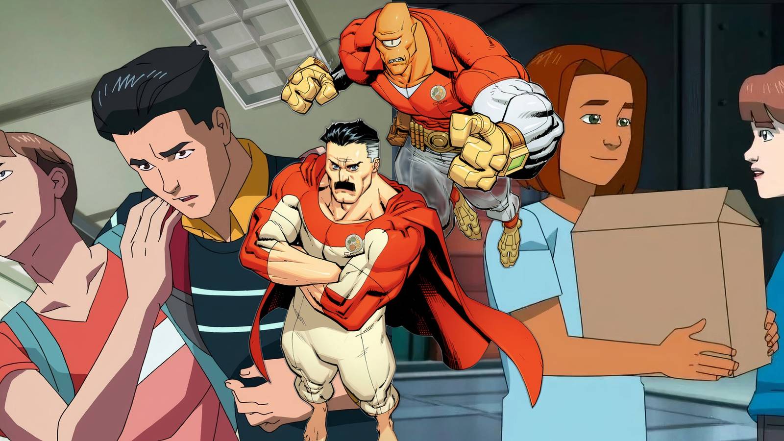 William and Mark, Omni-Man and Allen The Alien, Rudy and Amanda