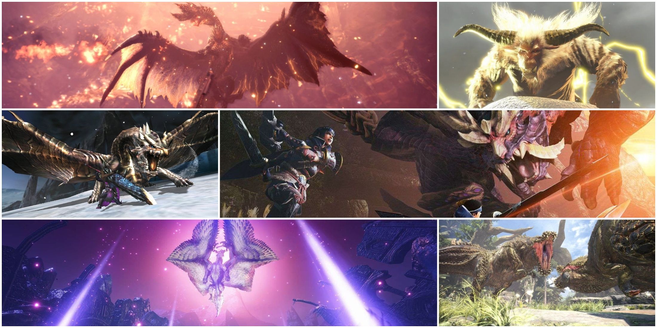 Monster Hunter Wilds strongest monsters not in the game mixed gameplay collage