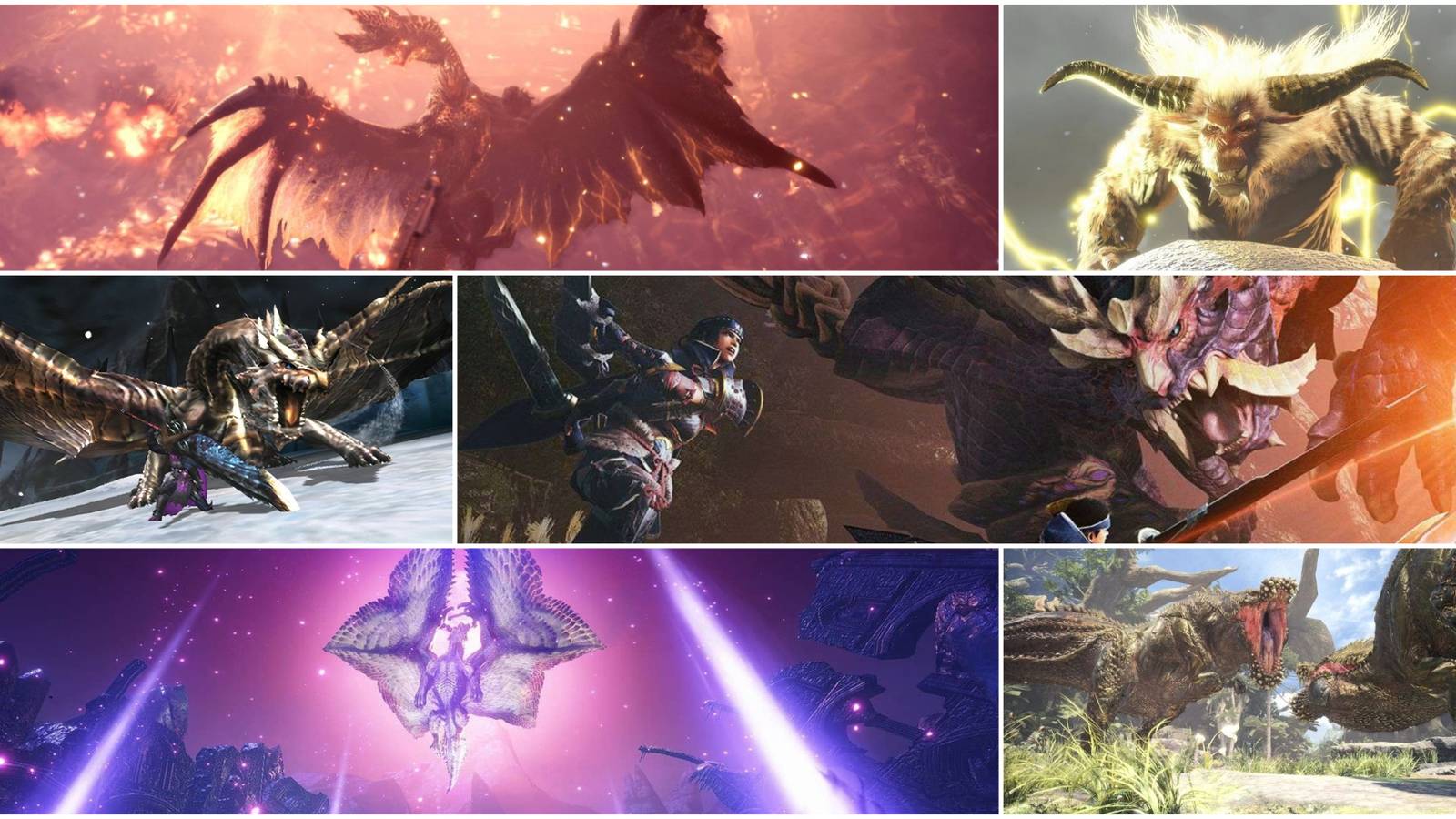 Monster Hunter Wilds strongest monsters not in the game mixed gameplay collage
